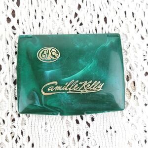 Vintage 70s 80s BOB KELLY COSMETICS NY Camille Peach Blush Compact Makeup Mirror